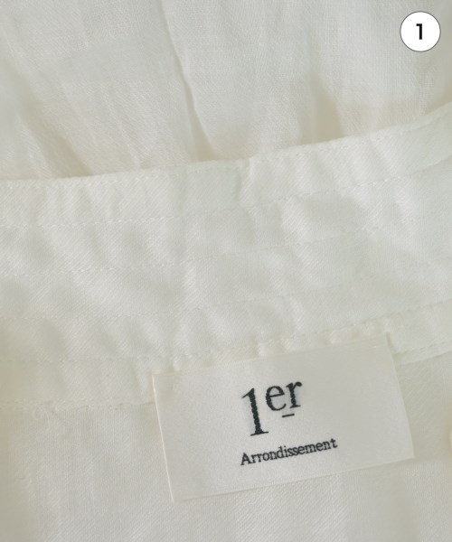 1er Arrondissement（プルミエアロンディスモン）ブラウス 白 サイズ:36(S位) レディース/2200680689047