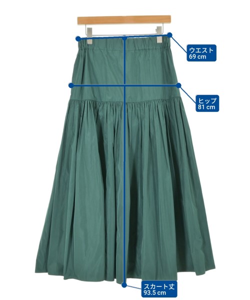 1er Arrondissement（プルミエアロンディスモン）ロング・マキシ丈スカート 緑 サイズ:36(S位) レディース/2200656196074
