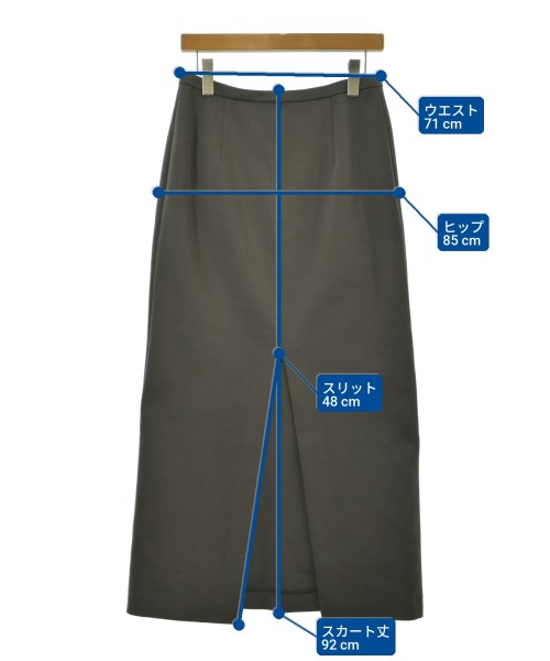 1er Arrondissement（プルミエアロンディスモン）ロング・マキシ丈スカート カーキ サイズ:38(M位) レディース/2200646206011