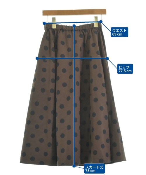 VERMEIL par iena（ヴェルメイユパーイエナ）ロング・マキシ丈スカート 茶 サイズ:38(M位) レディース/2200622085036