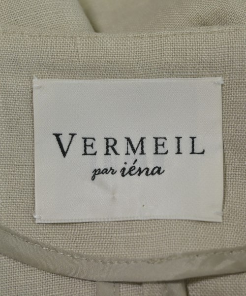 VERMEIL par iena（ヴェルメイユパーイエナ）ノーカラージャケット ベージュ サイズ:36(S位) レディース/2200610684074