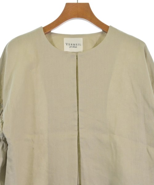 VERMEIL par iena（ヴェルメイユパーイエナ）ノーカラージャケット ベージュ サイズ:36(S位) レディース/2200610684074