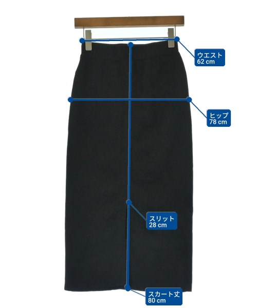 VERMEIL par iena（ヴェルメイユパーイエナ）ロング・マキシ丈スカート 黒 サイズ:36(S位) レディース/2200586229279