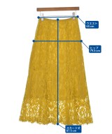 VERMEIL par iena（ヴェルメイユパーイエナ）ロング・マキシ丈スカート 黄 サイズ:36(S位) レディース/2200608976044