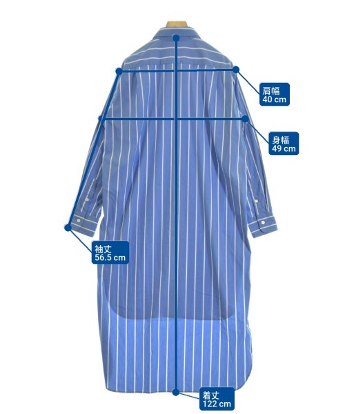 VERMEIL par iena（ヴェルメイユパーイエナ）カジュアルシャツ 青 サイズ:38(M位) レディース/2200616959039