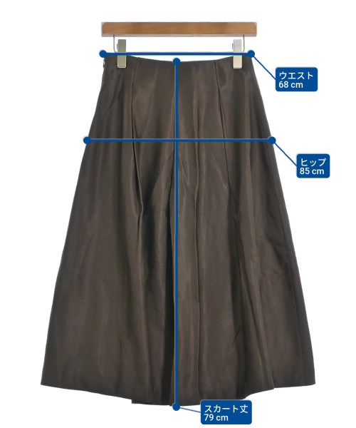 VERMEIL par iena（ヴェルメイユパーイエナ）ロング・マキシ丈スカート 茶 サイズ:36(S位) レディース/2200676247039