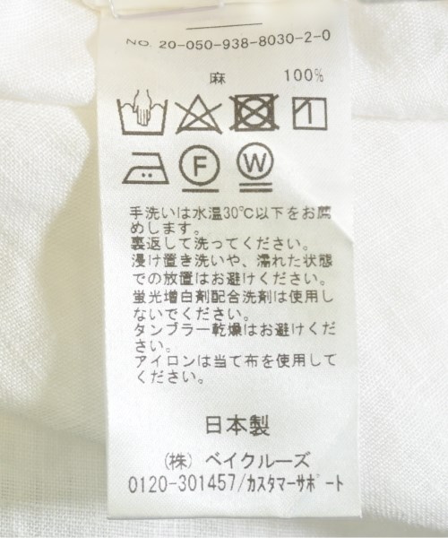 VERMEIL par iena（ヴェルメイユパーイエナ）カジュアルシャツ 白 サイズ:36(S位) レディース/2200715111017