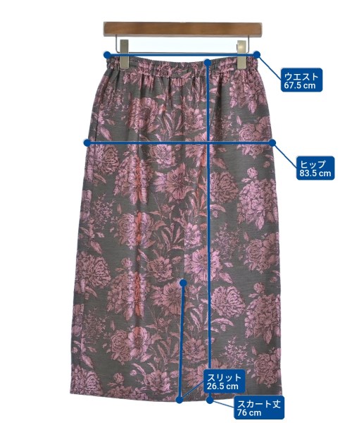 VERMEIL par iena（ヴェルメイユパーイエナ）ロング・マキシ丈スカート グレー サイズ:36(S位) レディース/2200641785030