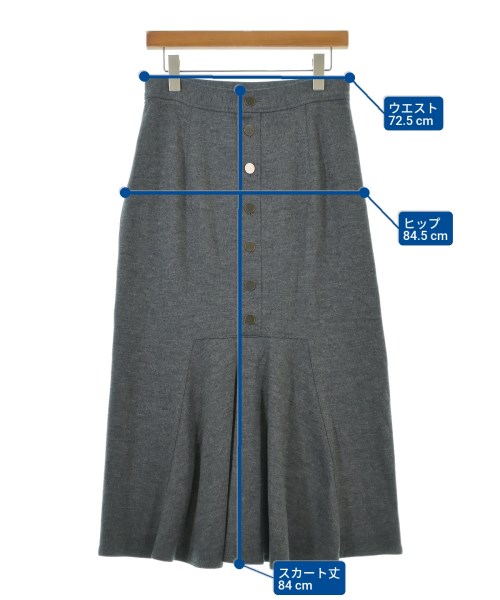 VERMEIL par iena（ヴェルメイユパーイエナ）ロング・マキシ丈スカート グレー サイズ:40(M位) レディース/2200638744088