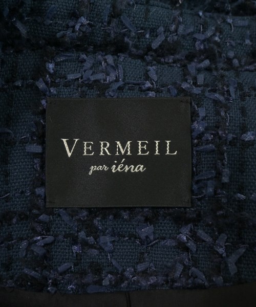 VERMEIL par iena（ヴェルメイユパーイエナ）ノーカラージャケット 紺 サイズ:36(S位) レディース/2200663929245