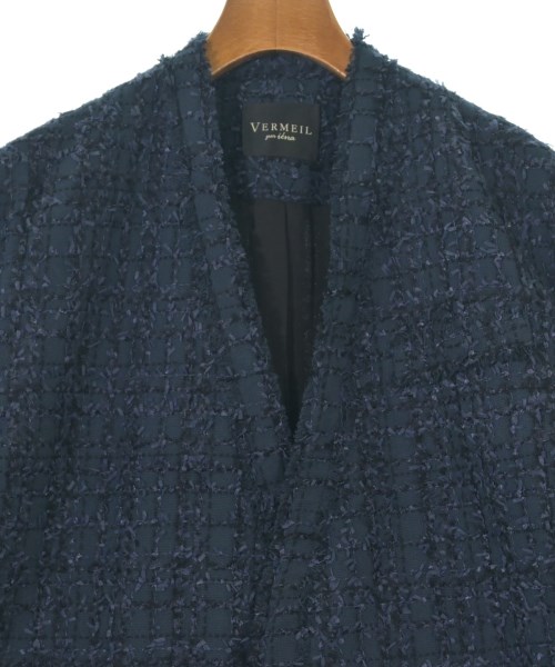 VERMEIL par iena（ヴェルメイユパーイエナ）ノーカラージャケット 紺 サイズ:36(S位) レディース/2200663929245