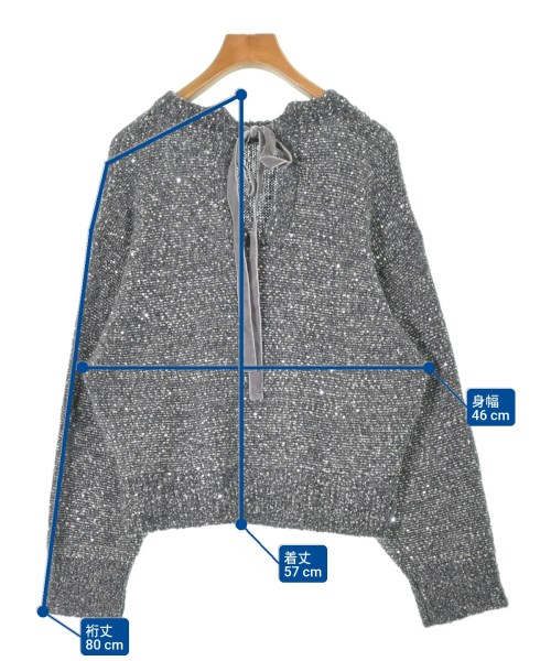 VERMEIL par iena（ヴェルメイユパーイエナ）ニット・セーター グレー サイズ:F レディース/2200664535056