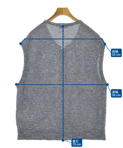 LIDnM（リドム）ベスト 紺 サイズ:M メンズ/2200609012031