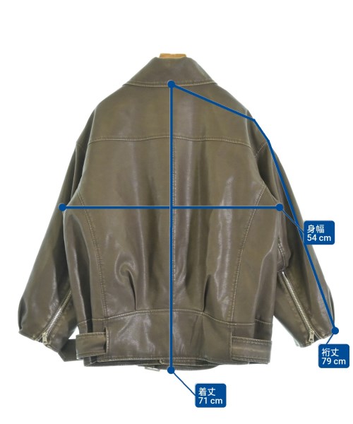 Sea Room Lynn（シールームリン）ライダース 茶 サイズ:S レディース/2200673434012