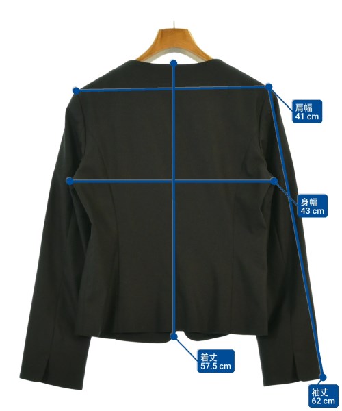 NEWYORKER（ニューヨーカー）ノーカラージャケット 黒 サイズ:9AR(M位) レディース/2200637167062