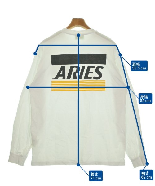 Aries（アリエス）Tシャツ・カットソー 白 サイズ:L メンズ/2200675487023