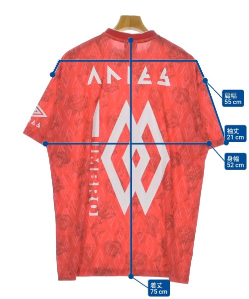 Aries（アリエス）Tシャツ・カットソー 赤 サイズ:XL メンズ/2200679442059