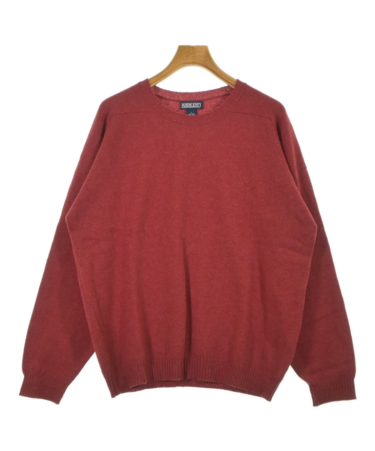 LAND'S END（ランズエンド）ニット・セーター 赤 サイズ:L メンズ
