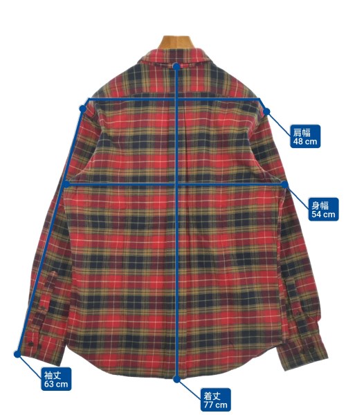 LAND'S END（ランズエンド）カジュアルシャツ 赤 サイズ:XL メンズ/2200627918322