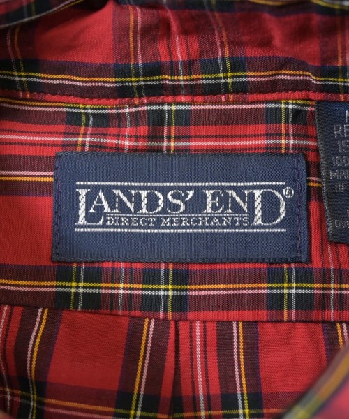 LAND'S END（ランズエンド）カジュアルシャツ 赤 サイズ:15 1/2-35(M位) メンズ/2200616935354