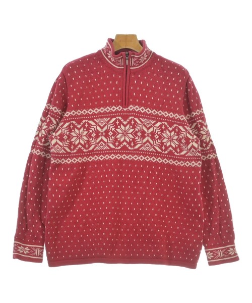 LAND'S END(ランズエンド)ニット・セーター 赤 サイズ:L/2200651232050