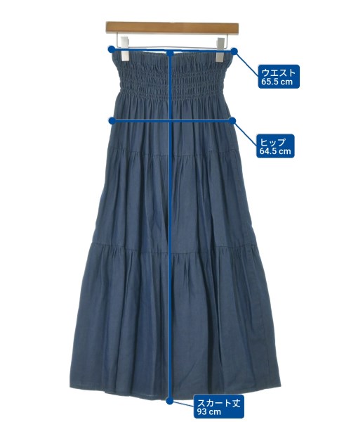 L'armoire de luxe（ラモワールドゥリュクス）ロング・マキシ丈スカート 青 サイズ:M レディース/2200664120085