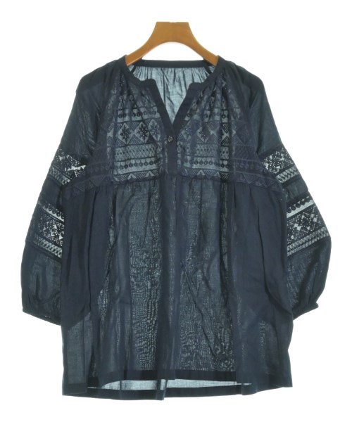 Leilian(レリアン)ブラウス 紺 サイズ:9(M位)/2200671321017