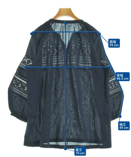 Leilian（レリアン）ブラウス 紺 サイズ:9(M位) レディース/2200671321017