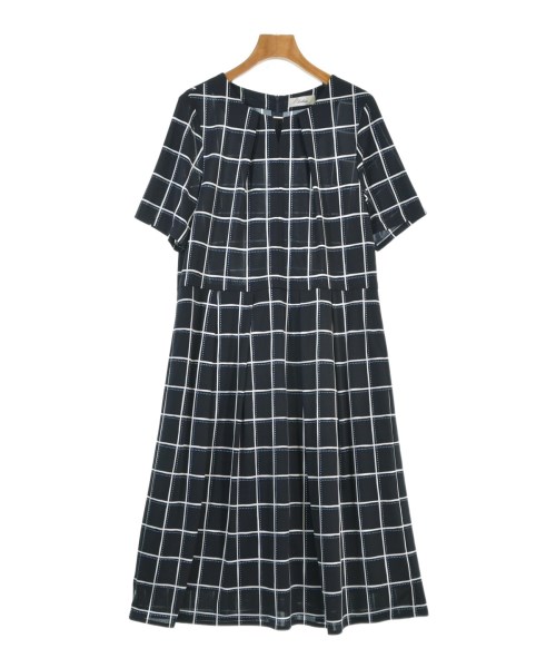 Leilian(レリアン)ワンピース 紺 サイズ:13(XL位)/2200677168043