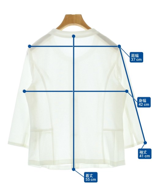 Leilian（レリアン）ノーカラージャケット 白 サイズ:-(M位) レディース/2200657243098