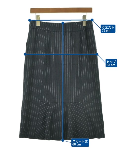 Leilian（レリアン）ひざ丈スカート 紺 サイズ:11(M位) レディース/2200640490102