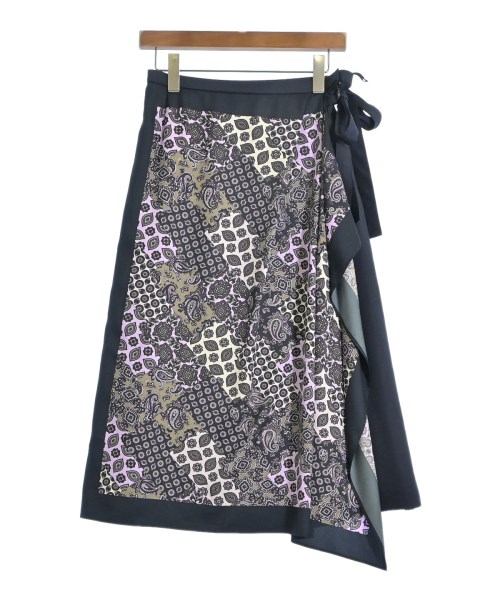 Leilian(レリアン)ロング・マキシ丈スカート 紺 サイズ:11(L位)/2200640490744