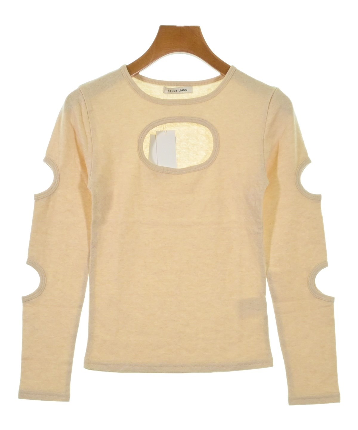 SANDY LIANG サンディーリアング Tシャツ・カットソー S ベージュ 【古着】【中古】【送料無料】 SANDY LIANG（サンディーリアング）Tシャツ・カットソー ベージュ