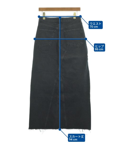 AGOLDE（エーゴールドイー）ロング・マキシ丈スカート 黒 サイズ:26(M位) レディース/2200612817067