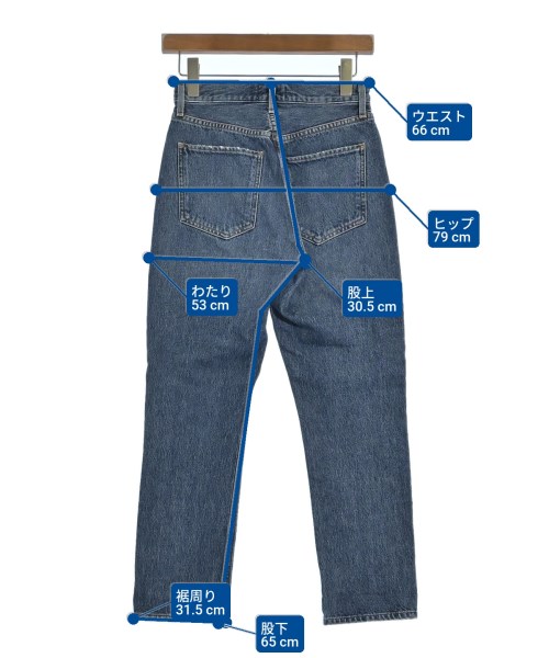 AGOLDE（エーゴールドイー）デニムパンツ 青 サイズ:24(S位) レディース/2200625953059