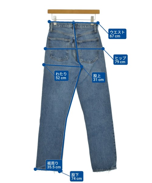 AGOLDE（エーゴールドイー）デニムパンツ 紺 サイズ:25(S位) レディース/2200674834101