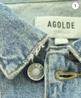 AGOLDE（エーゴールドイー）デニムジャケット 青 サイズ:XS レディース/2200724548019