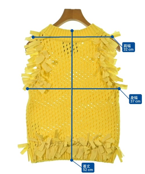 M.PATMOS（エムパトモス）ベスト/ノースリーブ 黄 サイズ:XS レディース/2200617092032