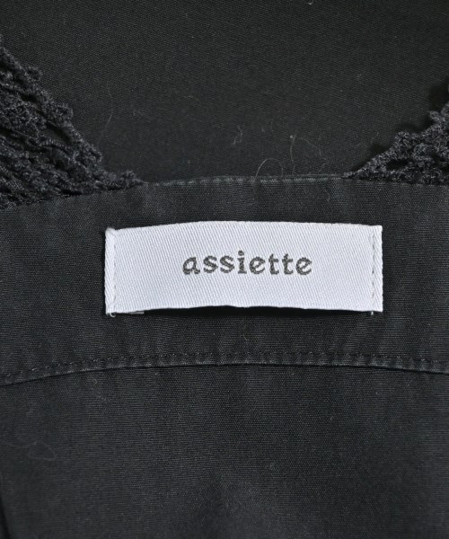 assiette（アシュット）カジュアルシャツ 黒 サイズ:1(S位) レディース/2200620298049