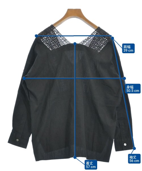 assiette（アシュット）カジュアルシャツ 黒 サイズ:1(S位) レディース/2200620298049