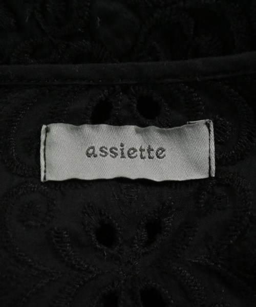 assiette（アシュット）ブラウス 黒 サイズ:1(S位) レディース/2200636983182