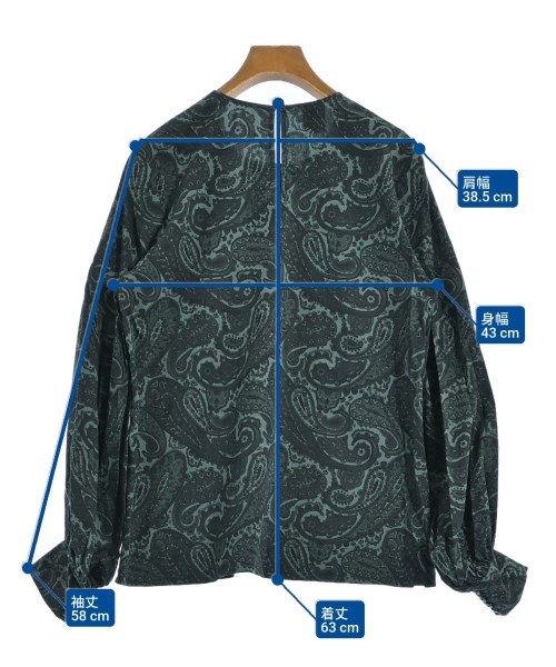 BAUM UND PFERDGARTEN（バウムウンドヘルガーデン）ブラウス 緑 サイズ:36(S位) レディース/2200634091018