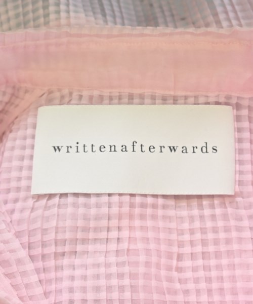 writtenafterwards（リトゥンアフターワーズ）ブラウス ピンク サイズ:M レディース/2200684094083