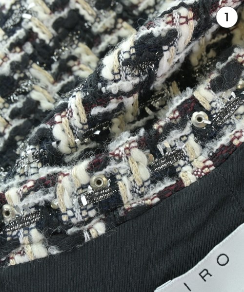 IRO（イロ）ノーカラージャケット 黒 サイズ:38(S位) レディース/2200656813117