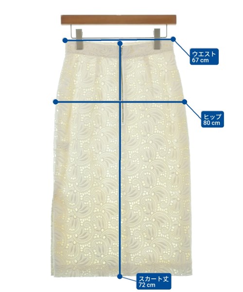 HYALINES（ハイアリン）ロング・マキシ丈スカート 白 サイズ:38(M位) レディース/2200654757024