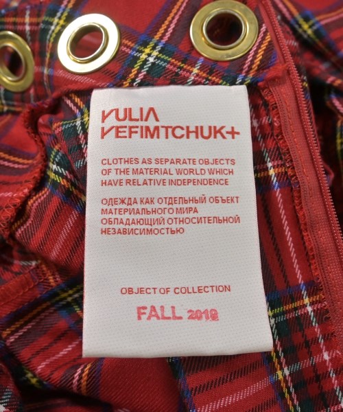 YULIA YEFIMTCHUK+（ユリアイエンフィムチェックプラス）ワンピース 赤 サイズ:S レディース/2200636134560