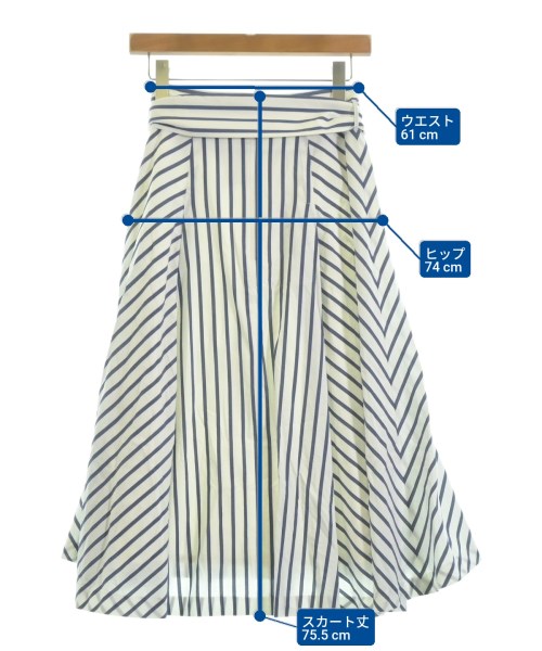 EMMEL REFINES（エメルリファインズ）ロング・マキシ丈スカート 白 サイズ:S レディース/2200621022148