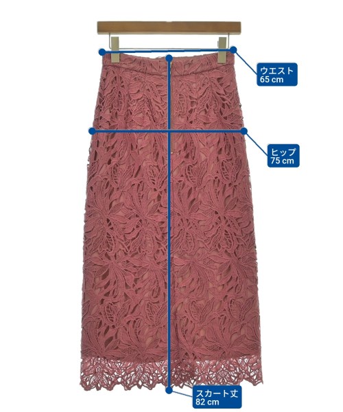 EMMEL REFINES（エメルリファインズ）ひざ丈スカート ピンク サイズ:S レディース/2200622260051