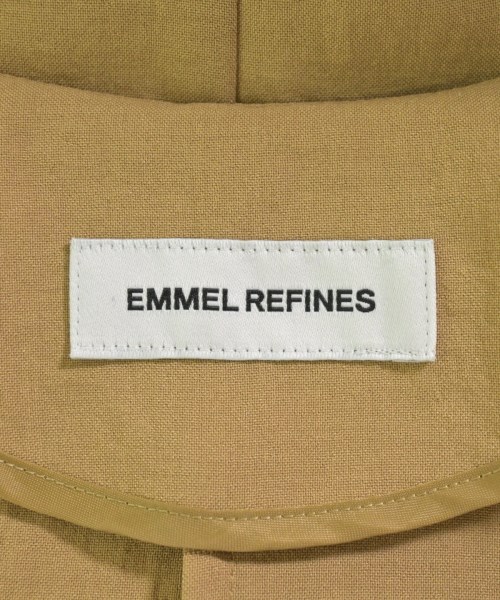 EMMEL REFINES（エメルリファインズ）ノーカラージャケット 茶 サイズ:-(XL位) レディース/2200677567013