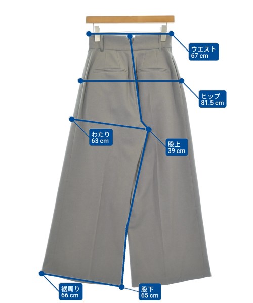 EMMEL REFINES（エメルリファインズ）スラックス グレー サイズ:S レディース/2200655690030